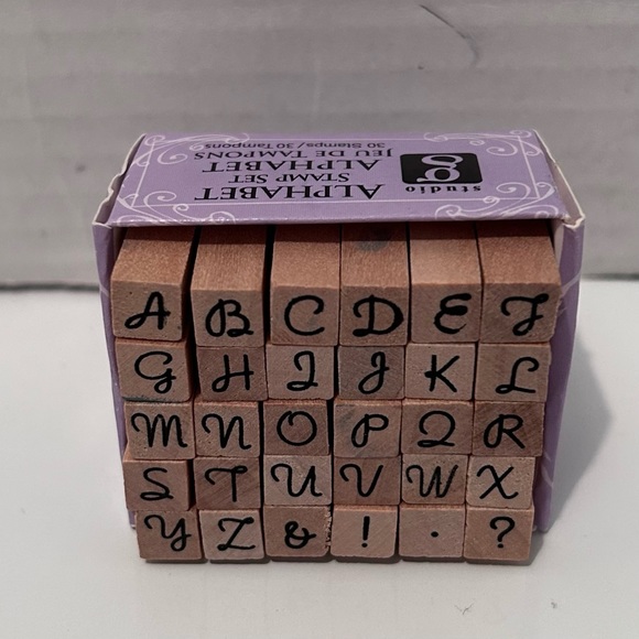 Hampton Art Studio G lot of 3 mini alphabet stamp set - Picture 5 of 8